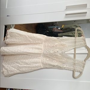Free People Cream Lace Dress